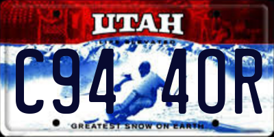 UT license plate C944OR