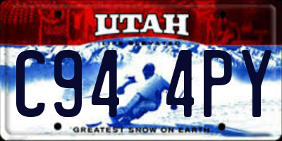 UT license plate C944PY