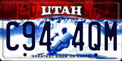 UT license plate C944QM