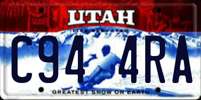 UT license plate C944RA
