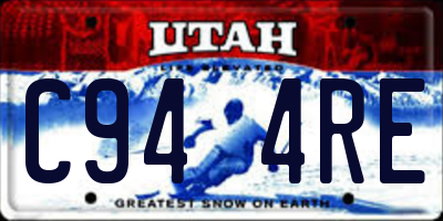 UT license plate C944RE