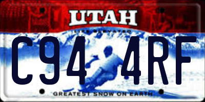 UT license plate C944RF