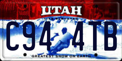 UT license plate C944TB