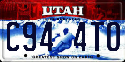 UT license plate C944TO