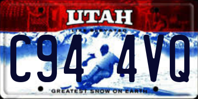 UT license plate C944VQ