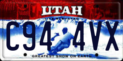UT license plate C944VX