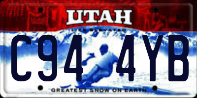 UT license plate C944YB