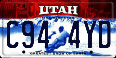 UT license plate C944YD