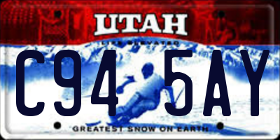UT license plate C945AY