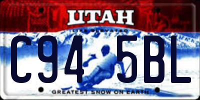 UT license plate C945BL