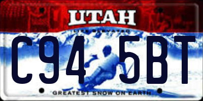 UT license plate C945BT