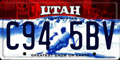 UT license plate C945BV