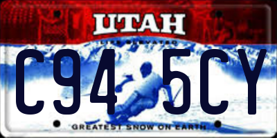 UT license plate C945CY