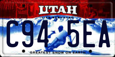 UT license plate C945EA