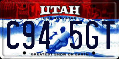 UT license plate C945GT