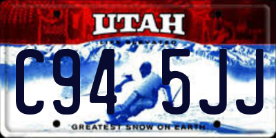 UT license plate C945JJ