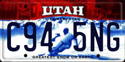 UT license plate C945NG