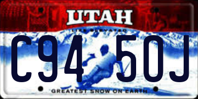 UT license plate C945OJ