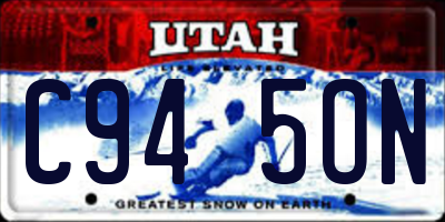 UT license plate C945ON