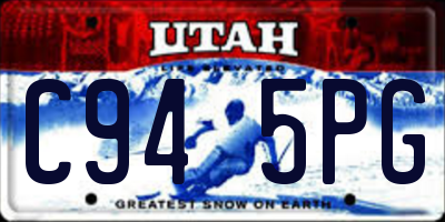 UT license plate C945PG
