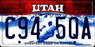 UT license plate C945QA