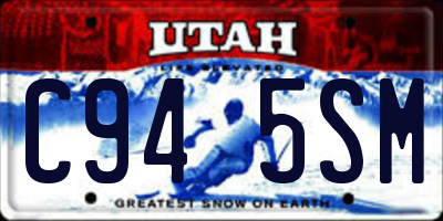 UT license plate C945SM