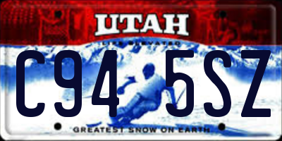UT license plate C945SZ