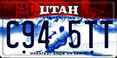 UT license plate C945TT
