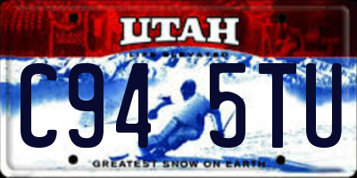 UT license plate C945TU