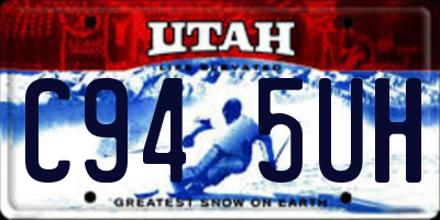 UT license plate C945UH