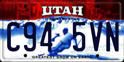 UT license plate C945VN