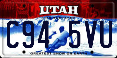 UT license plate C945VU