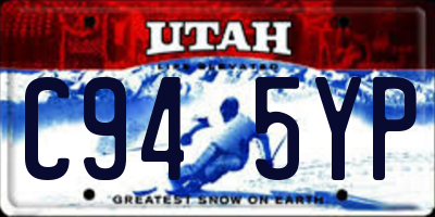 UT license plate C945YP