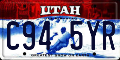 UT license plate C945YR