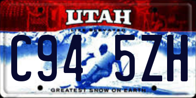 UT license plate C945ZH