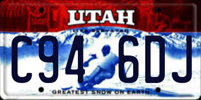 UT license plate C946DJ