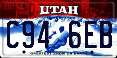 UT license plate C946EB