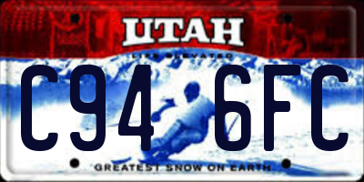 UT license plate C946FC
