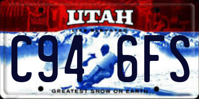 UT license plate C946FS