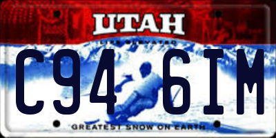 UT license plate C946IM