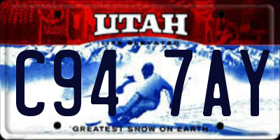UT license plate C947AY