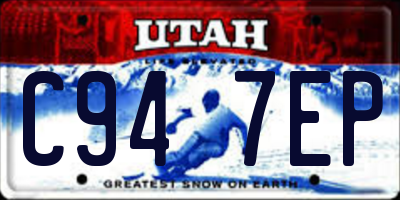 UT license plate C947EP