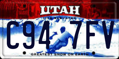 UT license plate C947FV
