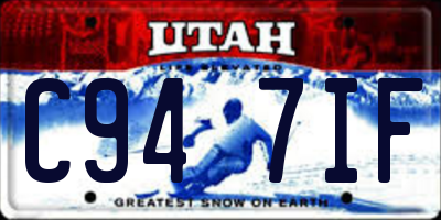 UT license plate C947IF