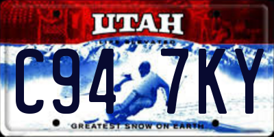 UT license plate C947KY