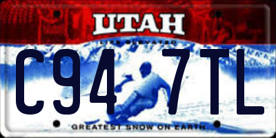 UT license plate C947TL