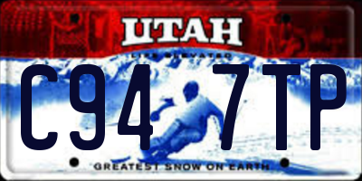 UT license plate C947TP