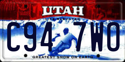 UT license plate C947WO