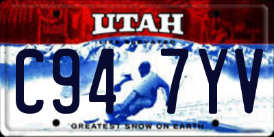UT license plate C947YV