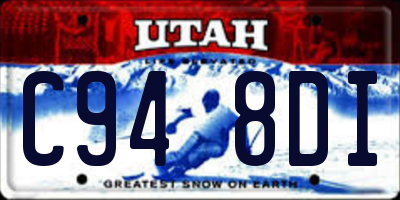 UT license plate C948DI